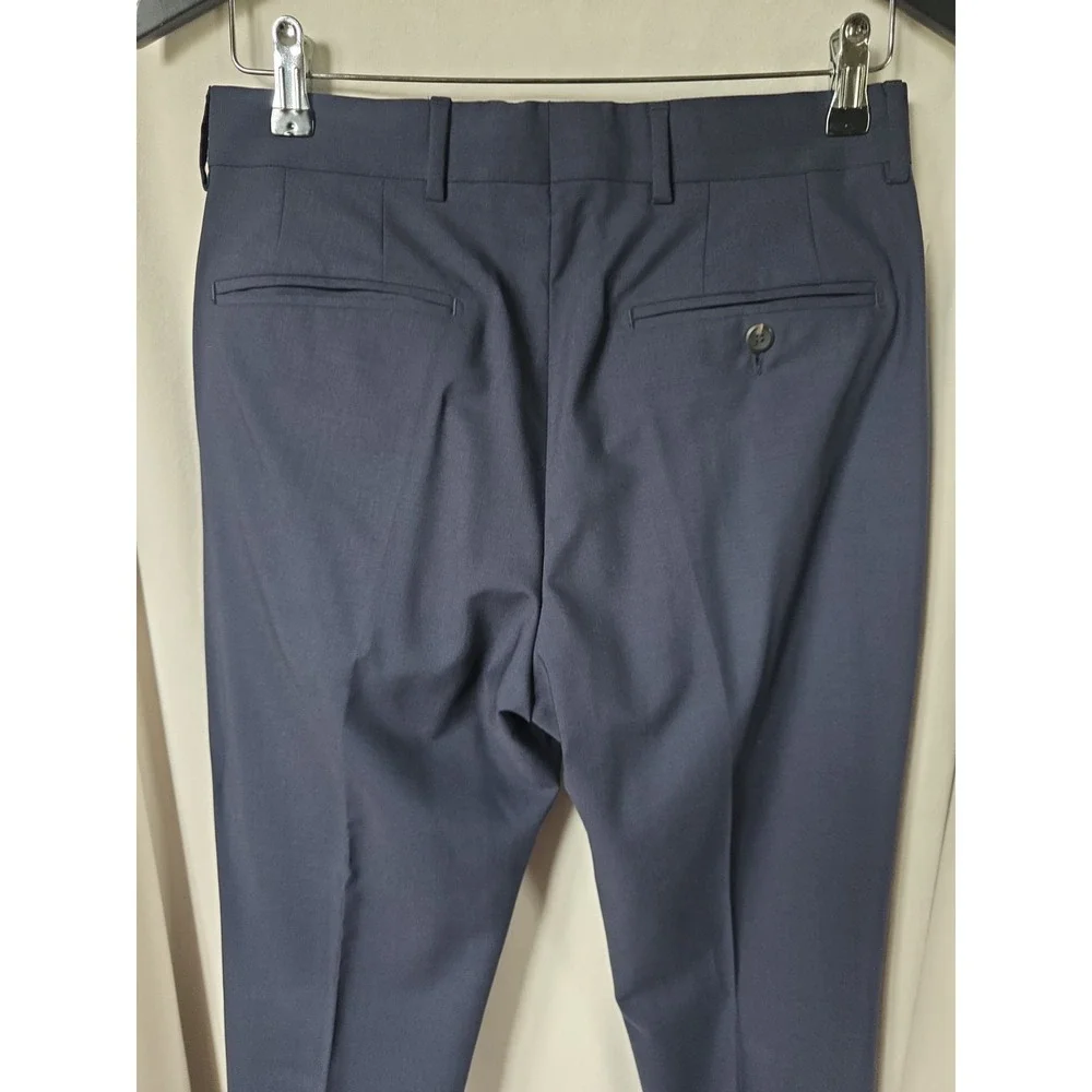 Louis Vuitton Rare Uniform Mens Navy Slim Unhemmed Trousers Size EU 44/US 28 NWT